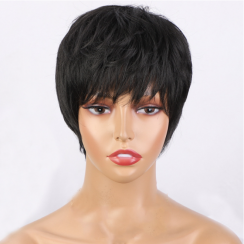 3 Packs Simple Style Holiday Home High Temperature Wire Long Bangs Short Straight Hair Wigs