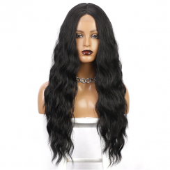 10 Packs Mid Section Long Curly Water Ripple Chemical Fiber Wigs