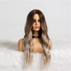 2 Packs Fashion Gradient Color Big Wave Headgear Wig