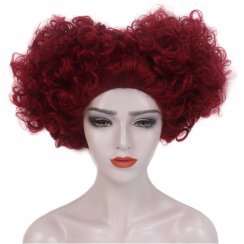 Exaggerated Masquerade Kanekalon Long Bangs Short Curly Hair Wigs