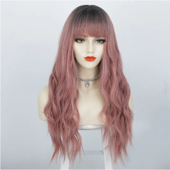 Long Curly Hair Big Wave Head Cover Chemical Fiber Wigs Wigs