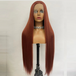 Red Straight Lace Front Synthetic Hair Wig